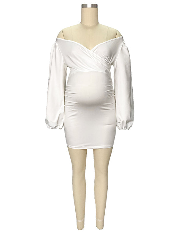 Weißes Off-Shoulder Minikleid – Rückenfrei & Ballonärmel