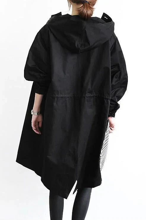 Wasserdichte Regenjacke mit Oversized Kapuze für Damen